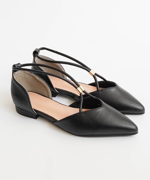 Fabby fabby(ファビィーファビィー)の「ポインテッドトゥ セパレートストラップパンプス(パンプス・レディース・ブラック/ベージュ・SMALL/LARGE/MEDIUM)」の11枚目の写真