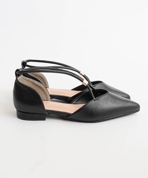 Fabby fabby(ファビィーファビィー)の「ポインテッドトゥ セパレートストラップパンプス(パンプス・レディース・ブラック/ベージュ・SMALL/LARGE/MEDIUM)」の13枚目の写真