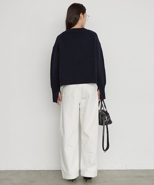 LOUNGEDRESS(ラウンジドレス)の「《イージーケア/セットアップ可》ヤクウール Vニット(ニット/セーター・レディース・グレー/レッド/ネイビー/キャメル・FREE)」の10枚目の写真
