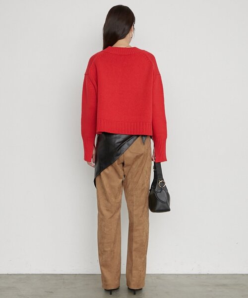 LOUNGEDRESS(ラウンジドレス)の「《イージーケア/セットアップ可》ヤクウール Vニット(ニット/セーター・レディース・グレー/レッド/ネイビー/キャメル・FREE)」の18枚目の写真
