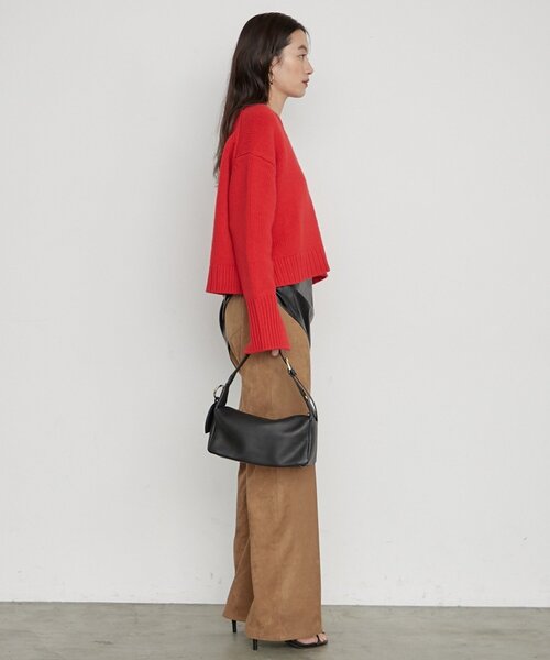 LOUNGEDRESS(ラウンジドレス)の「《イージーケア/セットアップ可》ヤクウール Vニット(ニット/セーター・レディース・グレー/レッド/ネイビー/キャメル・FREE)」の19枚目の写真