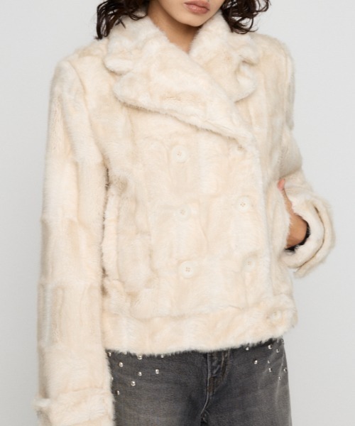 LAGUA GEM（ラグアジェム）の「MIX BOA COAT（その他アウター）」 - WEAR
