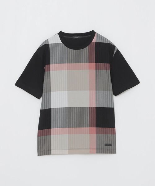 BLACK LABEL CRESTBRIDGE（ブラックレーベル・クレストブリッジ）の「パネルパナマサッカーチェックTシャツ（Tシャツ/カットソー・メンズ・オフホワイト/ブラック・XL/L/M）」の4枚目の写真