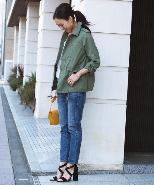 Jewel Changes(ジュエルチェンジズ)の「【WEB限定】○JC C ミリタリー ブルゾン / ミリタリージャケット(ミリタリージャケット・レディース・オリーブ・フリ-)」の11枚目の写真