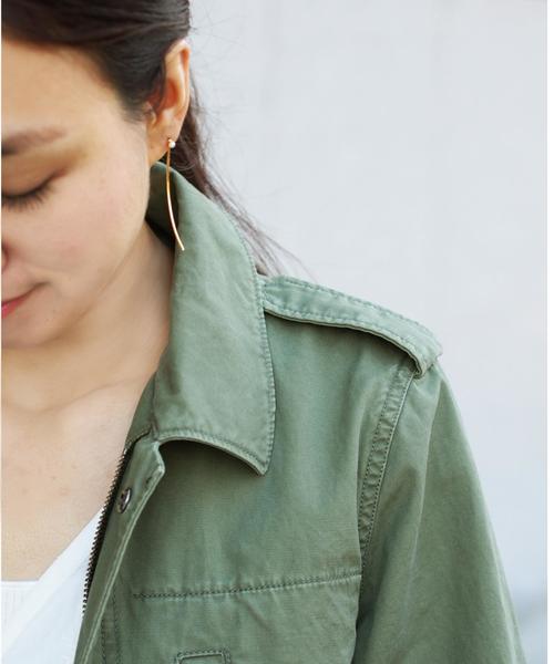 Jewel Changes(ジュエルチェンジズ)の「【WEB限定】○JC C ミリタリー ブルゾン / ミリタリージャケット(ミリタリージャケット・レディース・オリーブ・フリ-)」の14枚目の写真