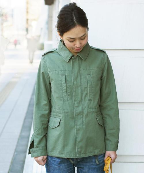 Jewel Changes(ジュエルチェンジズ)の「【WEB限定】○JC C ミリタリー ブルゾン / ミリタリージャケット(ミリタリージャケット・レディース・オリーブ・フリ-)」の3枚目の写真