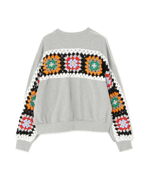 DISCOVERED(ディスカバード)の「DISCOVERED(ディスカバード)別注CROCHET SLEEVE SWEAT(UNISEX)(スウェット・メンズ・ブラック/その他24/グレー・3/1)」の15枚目の写真