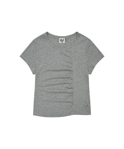LMR(エルエムアール)の「ドットシャーリング半袖TシャツGREY(Tシャツ/カットソー・レディース・ライトグレー・SMALL/MEDIUM)」の7枚目の写真