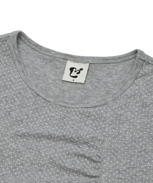 LMR(エルエムアール)の「ドットシャーリング半袖TシャツGREY(Tシャツ/カットソー・レディース・ライトグレー・SMALL/MEDIUM)」の10枚目の写真