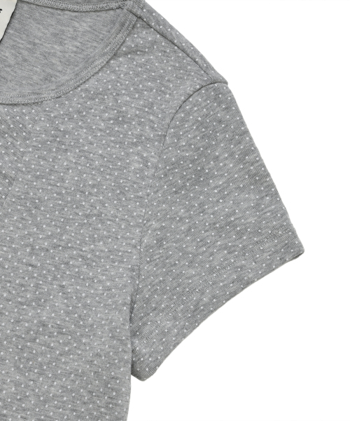 LMR(エルエムアール)の「ドットシャーリング半袖TシャツGREY(Tシャツ/カットソー・レディース・ライトグレー・SMALL/MEDIUM)」の11枚目の写真