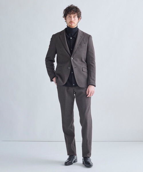 MEN'S BIGI(メンズビギ)の「モールジャカードシアー衿付きニットカーディガン(カーディガン/ボレロ・メンズ・ブルー/ブラウン系その他/ブラック・01/02/03)」の11枚目の写真