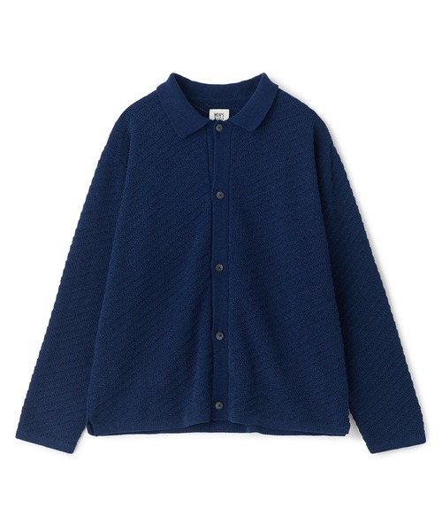 MEN'S BIGI(メンズビギ)の「モールジャカードシアー衿付きニットカーディガン(カーディガン/ボレロ・メンズ・ブルー/ブラウン系その他/ブラック・01/02/03)」の13枚目の写真