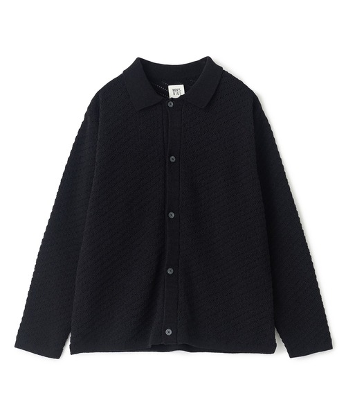 MEN'S BIGI(メンズビギ)の「モールジャカードシアー衿付きニットカーディガン(カーディガン/ボレロ・メンズ・ブルー/ブラウン系その他/ブラック・01/02/03)」の14枚目の写真