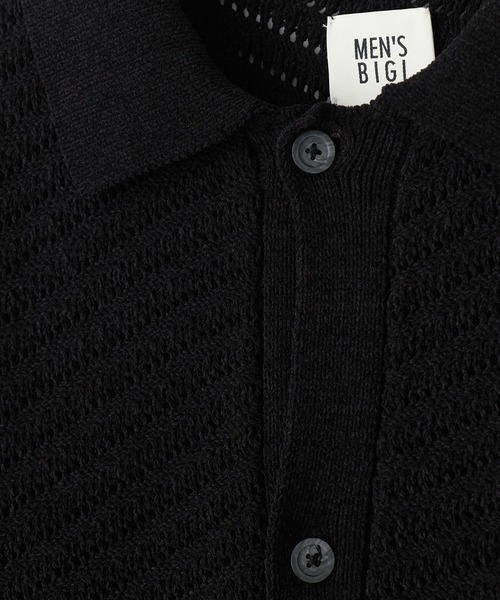 MEN'S BIGI(メンズビギ)の「モールジャカードシアー衿付きニットカーディガン(カーディガン/ボレロ・メンズ・ブルー/ブラウン系その他/ブラック・01/02/03)」の18枚目の写真