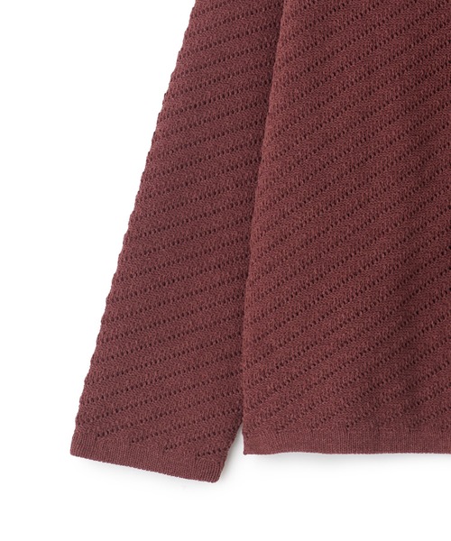 MEN'S BIGI(メンズビギ)の「モールジャカードシアー衿付きニットカーディガン(カーディガン/ボレロ・メンズ・ブルー/ブラウン系その他/ブラック・01/02/03)」の19枚目の写真
