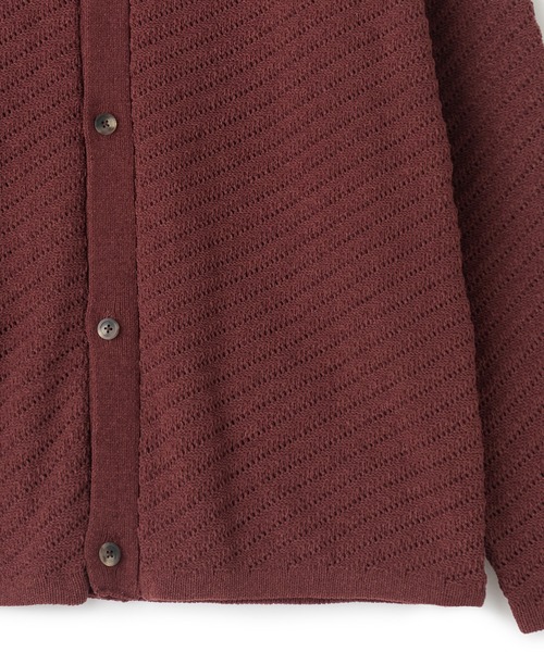 MEN'S BIGI(メンズビギ)の「モールジャカードシアー衿付きニットカーディガン(カーディガン/ボレロ・メンズ・ブルー/ブラウン系その他/ブラック・01/02/03)」の20枚目の写真