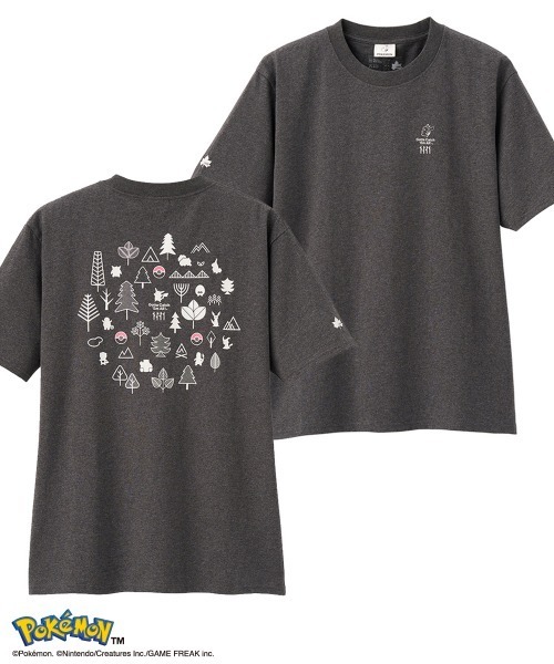 LOGOS(ロゴス)の「【LOGOS/ロゴス】ポケモンコラボ プリントTシャツ(Tシャツ/カットソー・メンズ・チャコールグレー/ホワイト・XS/S/M/L/XL)」の2枚目の写真