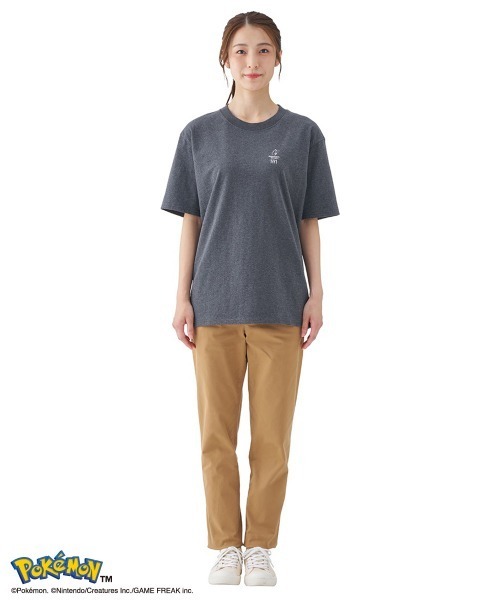 LOGOS(ロゴス)の「【LOGOS/ロゴス】ポケモンコラボ プリントTシャツ(Tシャツ/カットソー・メンズ・チャコールグレー/ホワイト・XS/S/M/L/XL)」の7枚目の写真