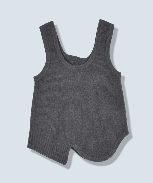 OMMO（オーエムエムオー）の「ASYMME KNIT VEST（ベスト・レディース・ホワイト/グレー/ブラック・F）」の13枚目の写真
