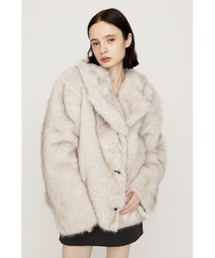 【AW PRE ORDER 第2弾】2WAY ANIMAL F/FUR SHORT JK 2ウェイアニマルフェイクファーショートジャケット 秋服 冬服 ファーコート リバーシブル