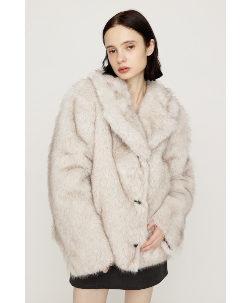 SLY(スライ)の「【AW PRE ORDER 第2弾】2WAY ANIMAL F/FUR SHORT JK 2ウェイアニマルフェイクファーショートジャケット 秋服 冬服 ファーコート リバーシブル(ブルゾン・レディース・ブラウン/アイボリー/マルチ・FREE)」の1枚目の写真