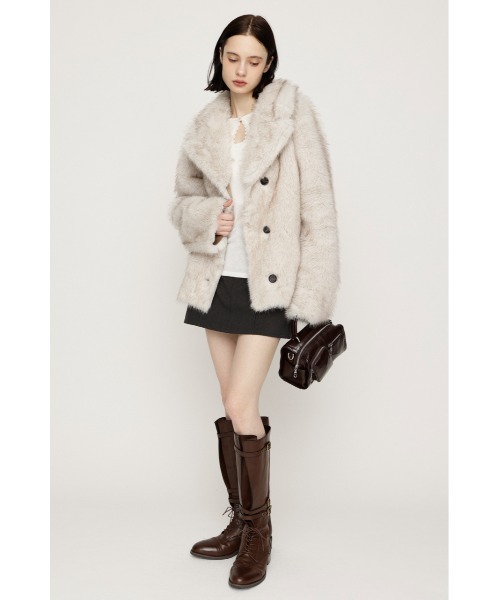 SLY(スライ)の「【AW PRE ORDER 第2弾】2WAY ANIMAL F/FUR SHORT JK 2ウェイアニマルフェイクファーショートジャケット 秋服 冬服 ファーコート リバーシブル(ブルゾン・レディース・ブラウン/アイボリー/マルチ・FREE)」の22枚目の写真