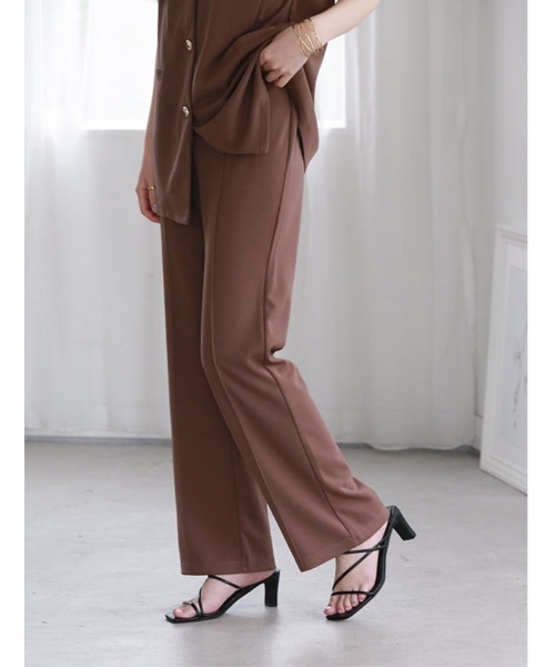 fifth(フィフス)の「【SETUP対応】マットポンチセミフレアパンツ(その他パンツ・レディース・ブラウン/ピンク・M)」の2枚目の写真
