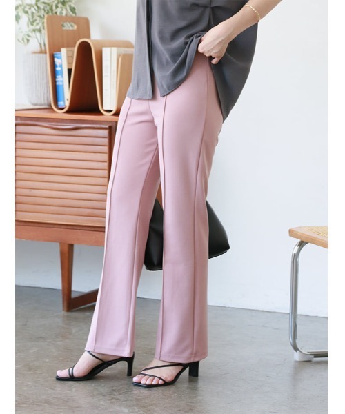 fifth(フィフス)の「【SETUP対応】マットポンチセミフレアパンツ(その他パンツ・レディース・ブラウン/ピンク・M)」の3枚目の写真