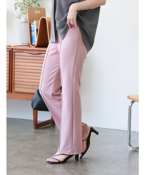 fifth(フィフス)の「【SETUP対応】マットポンチセミフレアパンツ(その他パンツ・レディース・ブラウン/ピンク・M)」の4枚目の写真