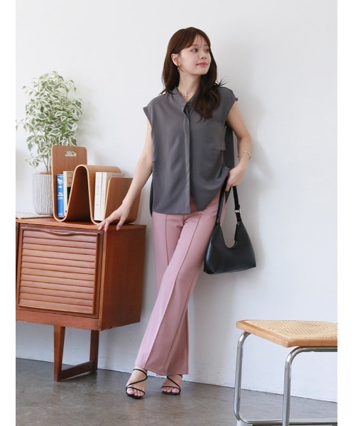 fifth(フィフス)の「【SETUP対応】マットポンチセミフレアパンツ(その他パンツ・レディース・ブラウン/ピンク・M)」の8枚目の写真