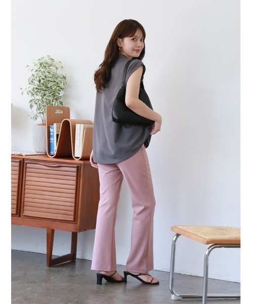 fifth(フィフス)の「【SETUP対応】マットポンチセミフレアパンツ(その他パンツ・レディース・ブラウン/ピンク・M)」の9枚目の写真