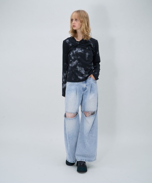 HARE(ハレ)の「ツイストデザインカットソー(HARE)(Tシャツ/カットソー・レディース・ブラック/イエロー/レッド・FREE)」の5枚目の写真