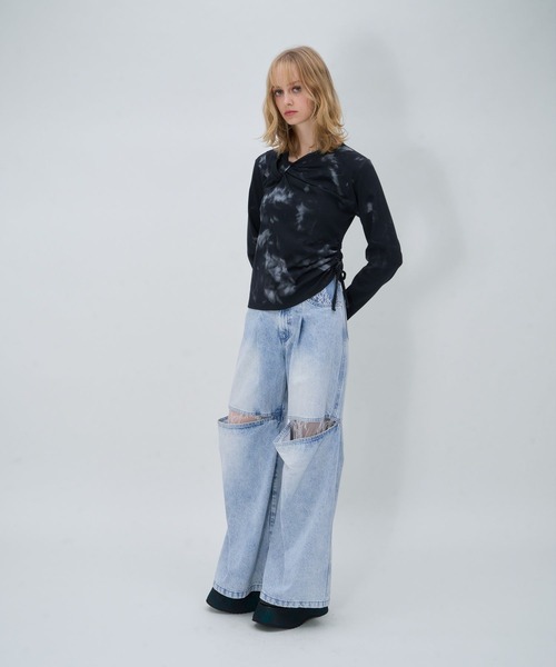 HARE(ハレ)の「ツイストデザインカットソー(HARE)(Tシャツ/カットソー・レディース・ブラック/イエロー/レッド・FREE)」の6枚目の写真
