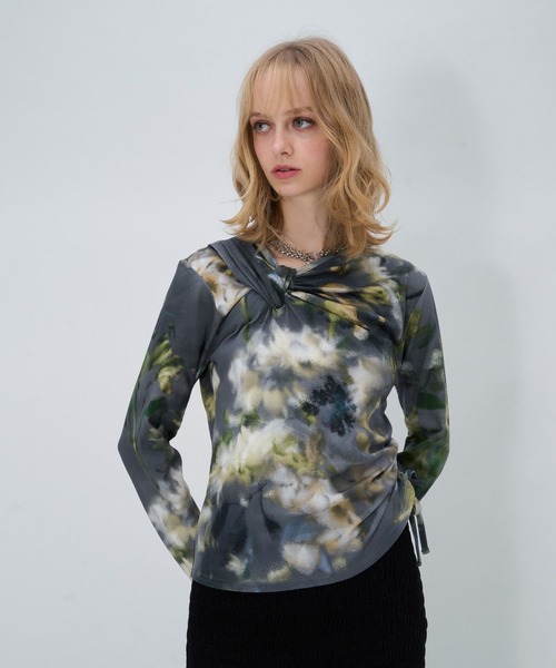HARE(ハレ)の「ツイストデザインカットソー(HARE)(Tシャツ/カットソー・レディース・ブラック/イエロー/レッド・FREE)」の19枚目の写真
