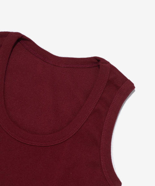 CARGOBROS FOR WOMAN(カーゴブロスフォーウィメン)の「アメリカンロゴスリムフィットスリーブレス(ワイン)(Tシャツ/カットソー・レディース・その他・FREE)」の5枚目の写真