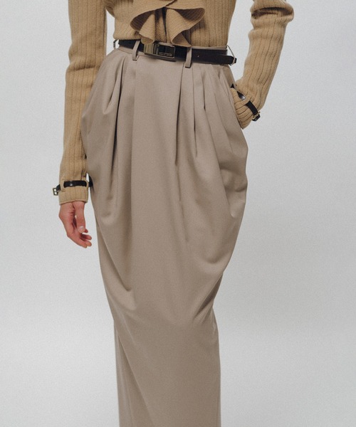 KEISUKEYOSHIDA（ケイスケヨシダ）の「Barrel-Shaped Pencil Skirt（スカート・レディース・ブラック/ベージュ・S/M）」の2枚目の写真
