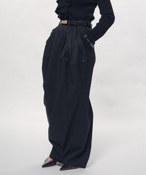 KEISUKEYOSHIDA（ケイスケヨシダ）の「Barrel-Shaped Pencil Skirt（スカート・レディース・ブラック/ベージュ・S/M）」の18枚目の写真