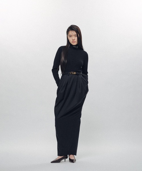 KEISUKEYOSHIDA（ケイスケヨシダ）の「Barrel-Shaped Pencil Skirt（スカート・レディース・ブラック/ベージュ・S/M）」の10枚目の写真