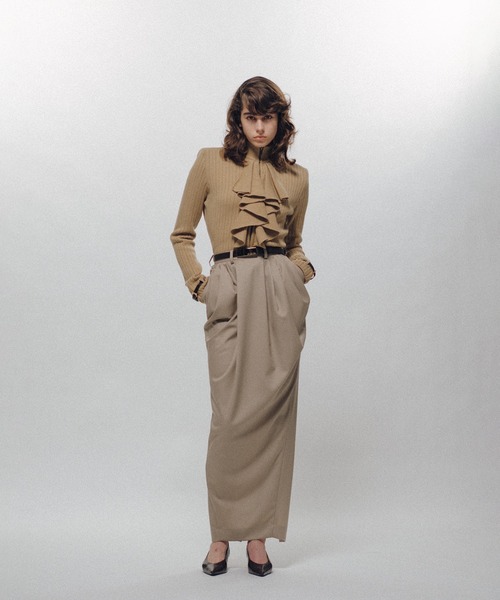 KEISUKEYOSHIDA（ケイスケヨシダ）の「Barrel-Shaped Pencil Skirt（スカート・レディース・ブラック/ベージュ・S/M）」の11枚目の写真