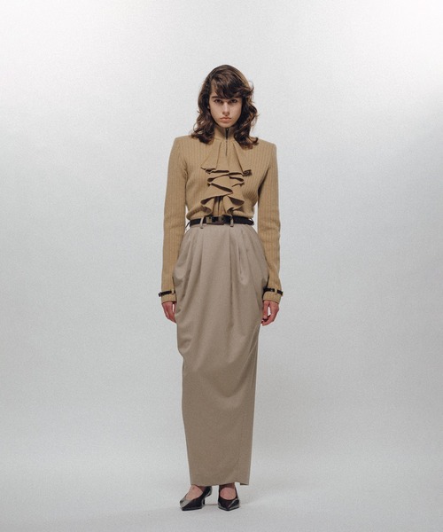 KEISUKEYOSHIDA（ケイスケヨシダ）の「Barrel-Shaped Pencil Skirt（スカート・レディース・ブラック/ベージュ・S/M）」の12枚目の写真