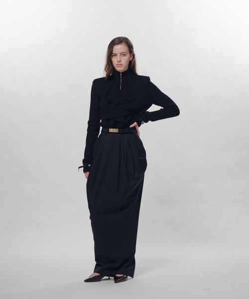 KEISUKEYOSHIDA（ケイスケヨシダ）の「Barrel-Shaped Pencil Skirt（スカート・レディース・ブラック/ベージュ・S/M）」の7枚目の写真