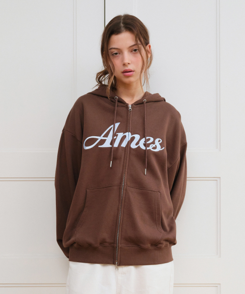 AMESWORLDWIDE(アメスワールドワイド)の「STANDARD LOGO HOODIE ZIP-UP BROWN(パーカー・レディース・その他・SMALL/MEDIUM)」の11枚目の写真