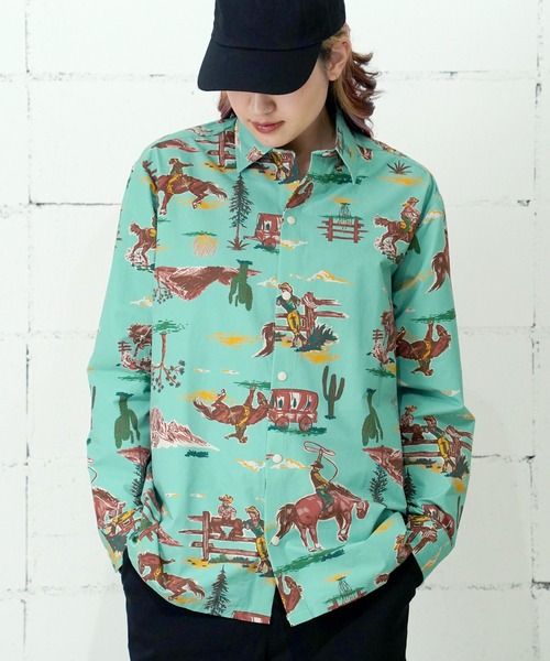 COOKMAN(クックマン)の「Cookman クックマン ワークシャツ Work Shirts Long Sleeve(シャツ/ブラウス・メンズ・ライトブルー/ベージュ/ブラック・MEDIUM/LARGE)」の1枚目の写真