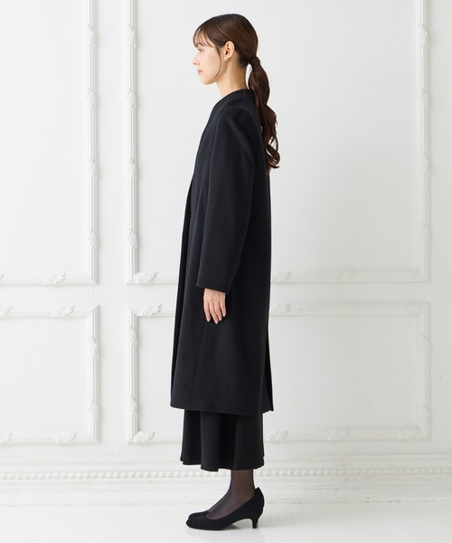 AIMER(エメ)の「ノーカラーフォーマルコート(ノーカラーコート・レディース・ブラック・SMALL/MEDIUM/LARGE/X-LARGE)」の5枚目の写真