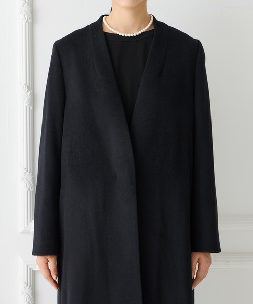 AIMER(エメ)の「ノーカラーフォーマルコート(ノーカラーコート・レディース・ブラック・SMALL/MEDIUM/LARGE/X-LARGE)」の7枚目の写真