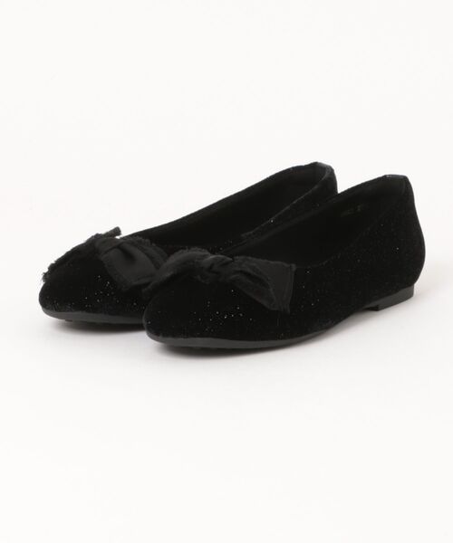 JILLSTUART shoe（ジルスチュアート　シュー）の「リボンモチーフバレエシューズ（パンプス・レディース・ブラック/ブラック系その他・22.5cm/23.0cm/23.5cm/24.0cm/24.5cm）」の2枚目の写真