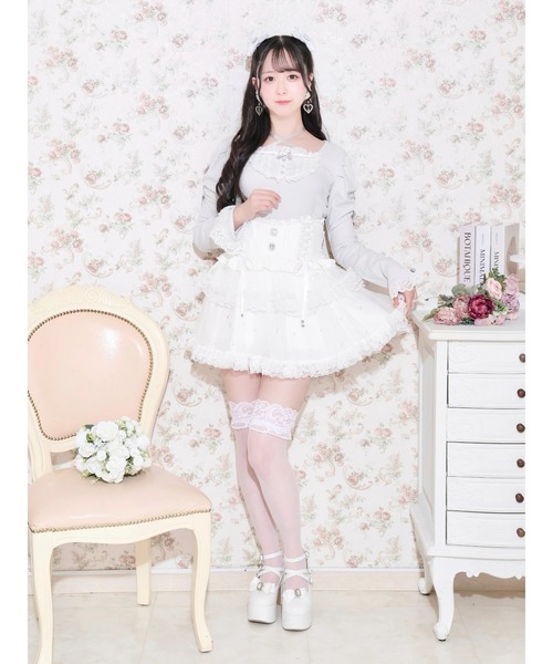 NOEMIE（ノエミー）の「バックレースアップフレアスリーブカットソー（Tシャツ/カットソー・レディース・サックスブルー/オフホワイト/ピンク系その他/ピンク/ブラック・M）」の11枚目の写真