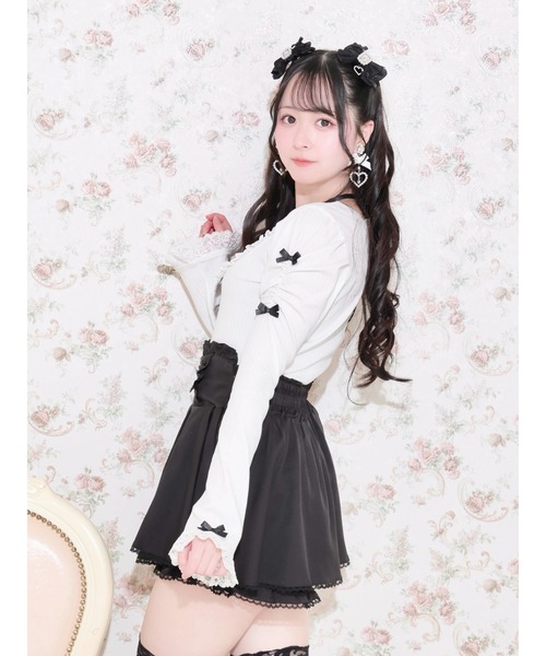 NOEMIE（ノエミー）の「バックレースアップフレアスリーブカットソー（Tシャツ/カットソー・レディース・サックスブルー/オフホワイト/ピンク系その他/ピンク/ブラック・M）」の15枚目の写真