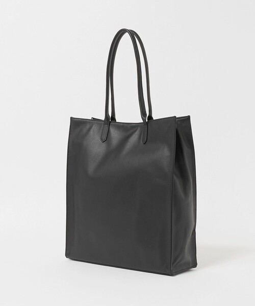 A DAY IN THE LIFE UNITED ARROWS(アデイインザライフユナイテッドアローズ)の「スムースレザー スクエア トートバッグ<A DAY IN THE LIFE>(トートバッグ・メンズ・ブラック・FREE)」の4枚目の写真