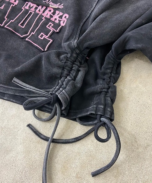 non-hedge（ノンヘッジ）の「ブリーチロゴ刺繍フードプルオーバー（スウェット・レディース・チャコールグレー/ブラック・FREE）」の9枚目の写真